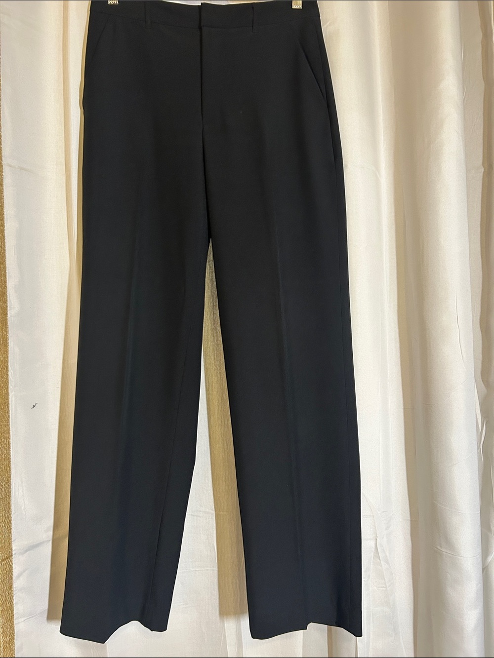 Banana Republic Black High-Rise Wide-Leg Trousers